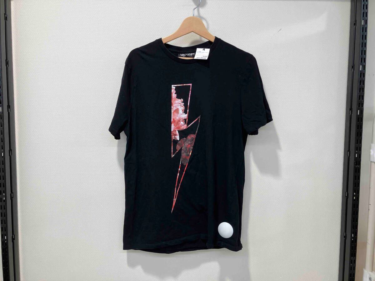 NEIL BARRETT ニールバレット 半袖Tシャツ カットソー L 黒 ブラック 