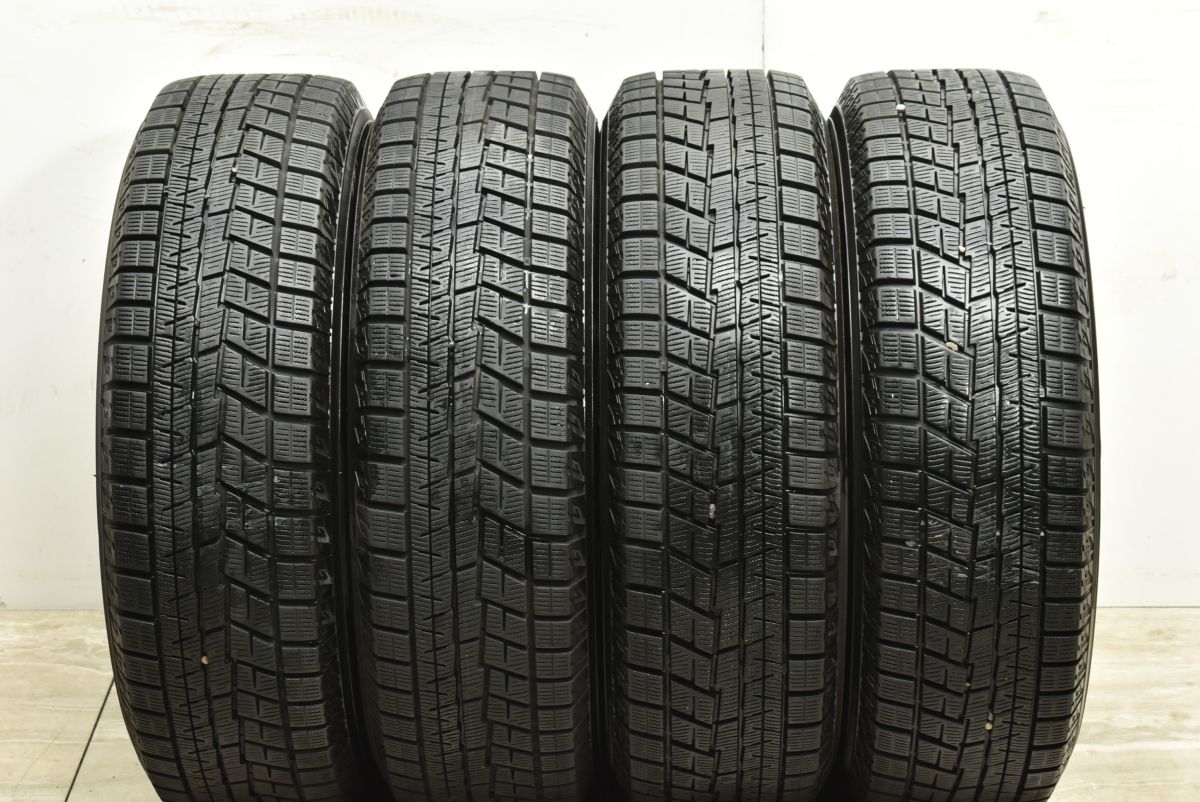 【バリ溝 美品】WAREN 15in 5.5J +43 PCD100 ヨコハマ アイスガード iG60 185/65R15 アクア フィールダー MAZDA2 デミオ ノート 送料無料