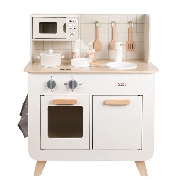 開封済 ♥品 クラシックワールド 木製ままごと ホワイトキッチン