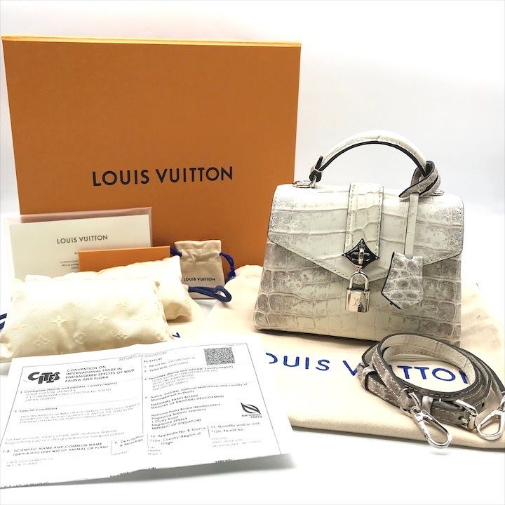 展示品 LOUIS VUITTON ヴィトン ローズ デ ヴァン クロコダイル サハラ 