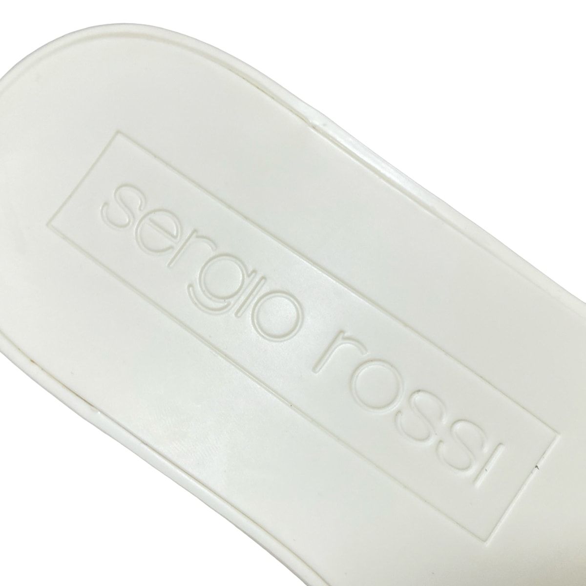 sergio rossi セルジオロッシ ミュール 35 レディース - 白×クリア ラインストーン KIN-KAAI_COM