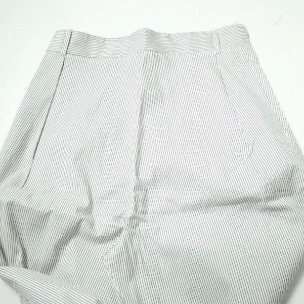 HED MAYNER ヘドメイナー 16SS 6 PLEAT STRIPE PANT 6プリーツストライプパンツ 42 グレー|ホワイト ワイド テーパード ボトムス g9031 USTAUSTRALIA_COM_AU