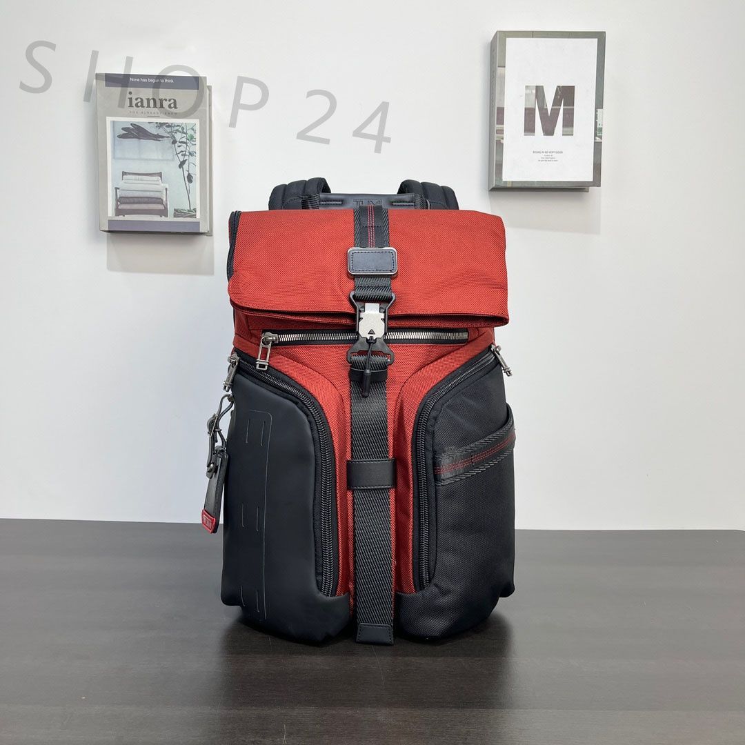 新品未使用 TUMI ALPHA BRAVO ロジスティック リュックサック メンズ 大容量 バッグ ブラック レッド 232759 - メルカリ