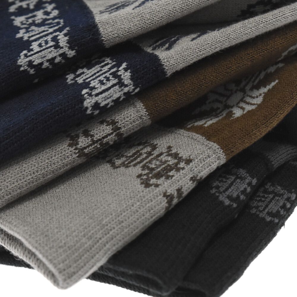 CHROME HEARTS (クロムハーツ) MULTI LOGO PRINT SOCKS 3-PACKS マルチ  