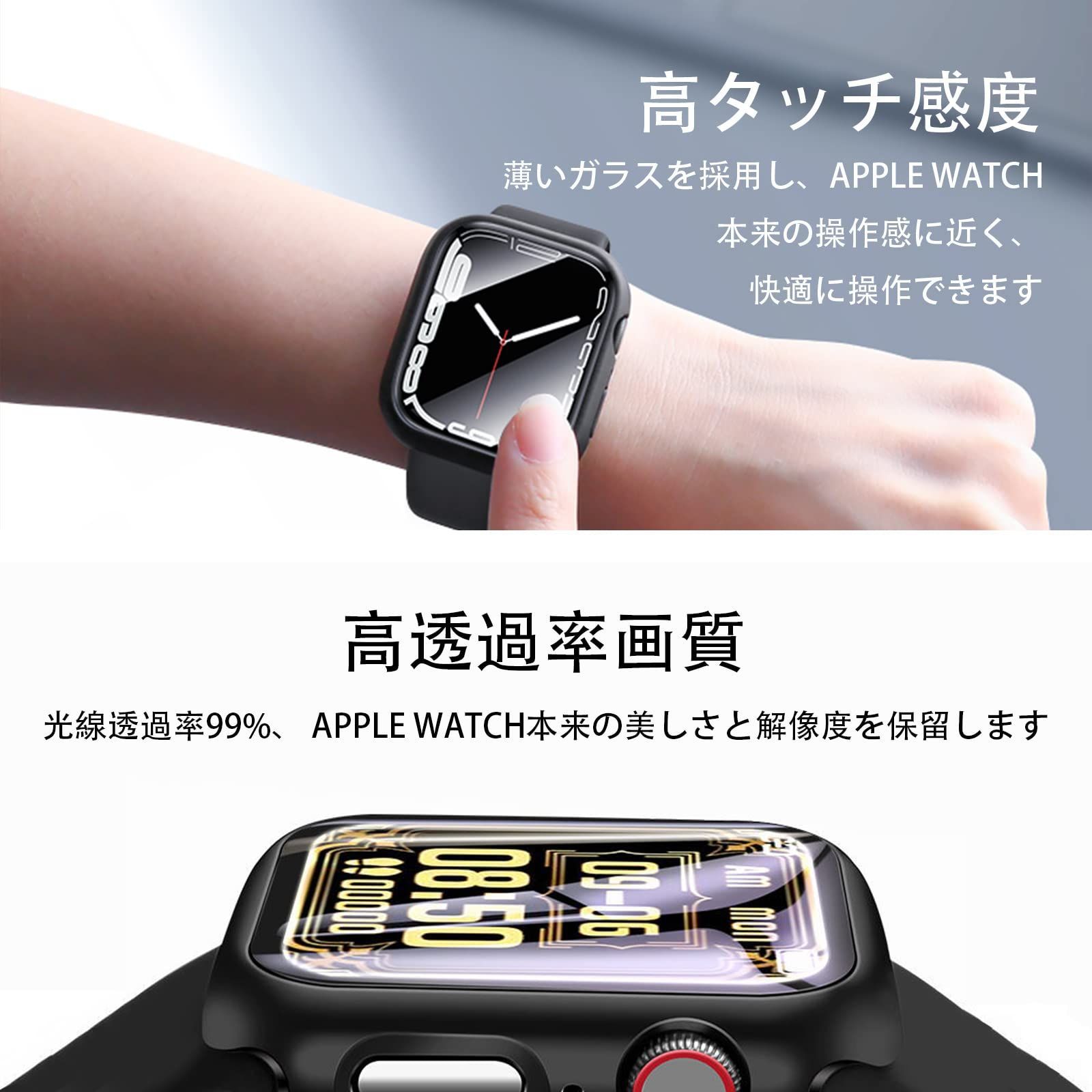 新着商品】ケース PC+ガラス素材 Watch 一体型AppleWatch Watch