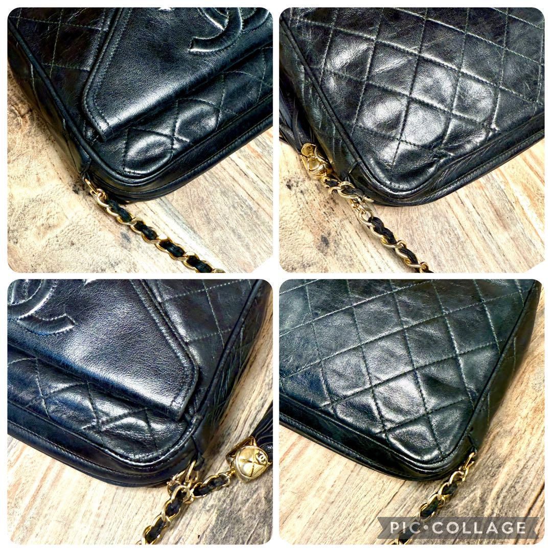 ⛄️極美品⛄️シャネルCHANELラムスキンココ フリンジ付ショルダー