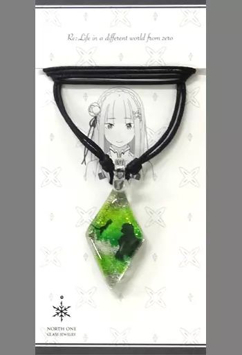 銀製品 指輪 キャラクター エミリアの結晶石風メモリアルグラスジュエリー Re ゼロから始める異世界生活