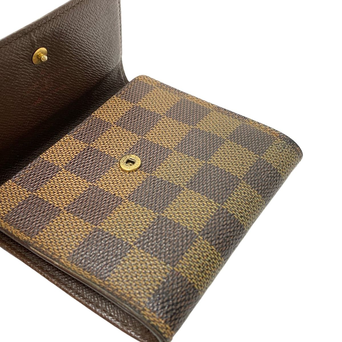 【ゆうきち】LOUIS VUITTON 　ポルト・モネ　ダミエ・エべヌ LOUIS VUITTON(ルイヴィトン) Wホック財布 ダミエ ポルトモネ