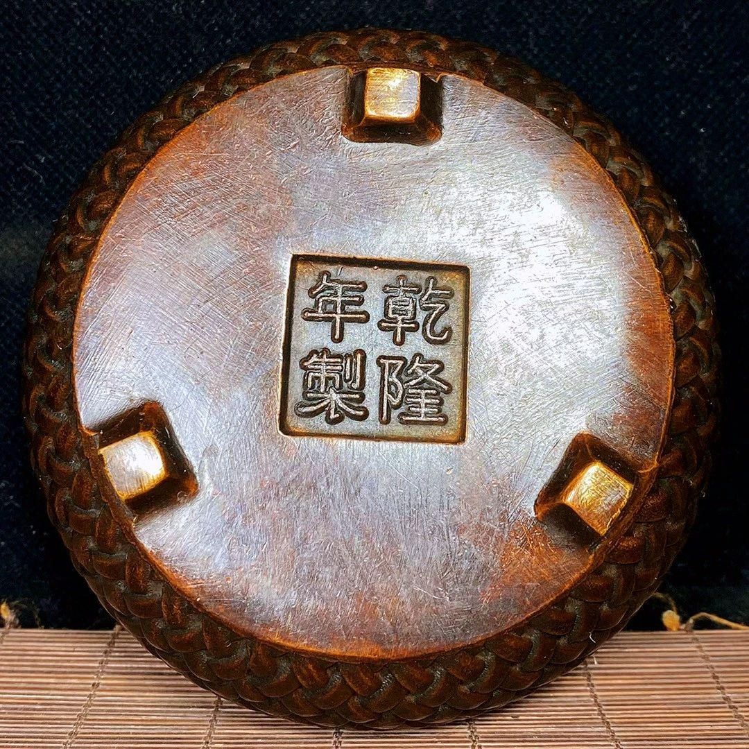 銅製 香炉 網蓋格子薫香炉 茶道香炉 装飾品 工芸品 置物 パンダ文