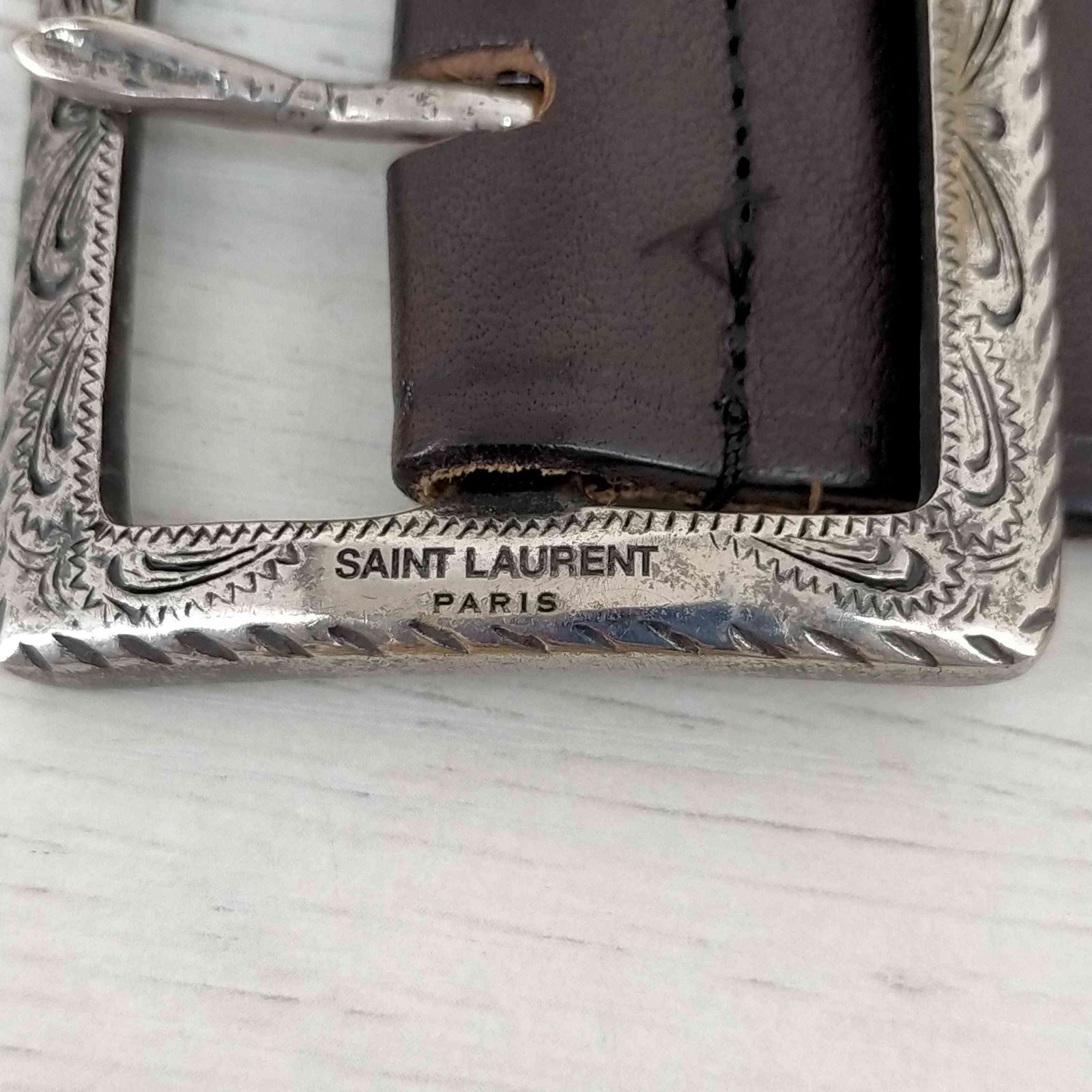 SAINT LAURENT ウエスタンベルト エディ期 サンローランパリ SAINT LAURENT PARIS エディ期 イタリア製