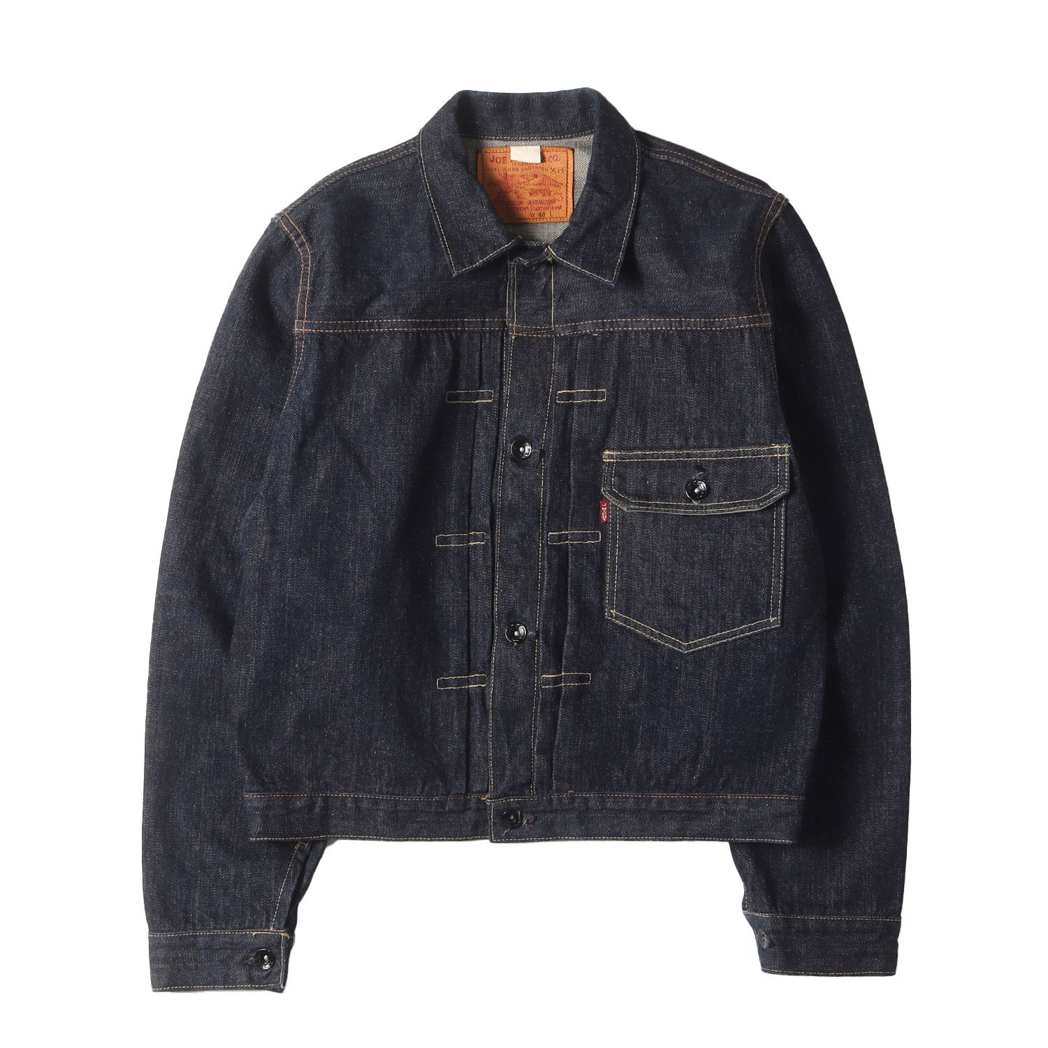 テーラードジャケット メンズ デニムテーラード ピンバッジ付き