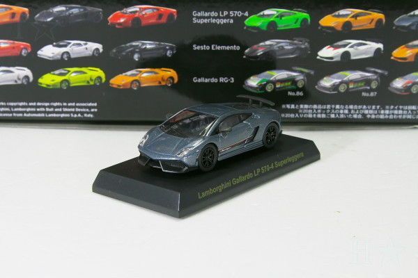 中古品＞京商 1/64 ランボルギーニ ガヤルド LP 570-4 スーパーレッジェーラ グレー ランボルギーニ ミニカーコレクション4 Kyosho  1/64 Lamborghini Gallardo LP 570-4 superleggera gray - メルカリ