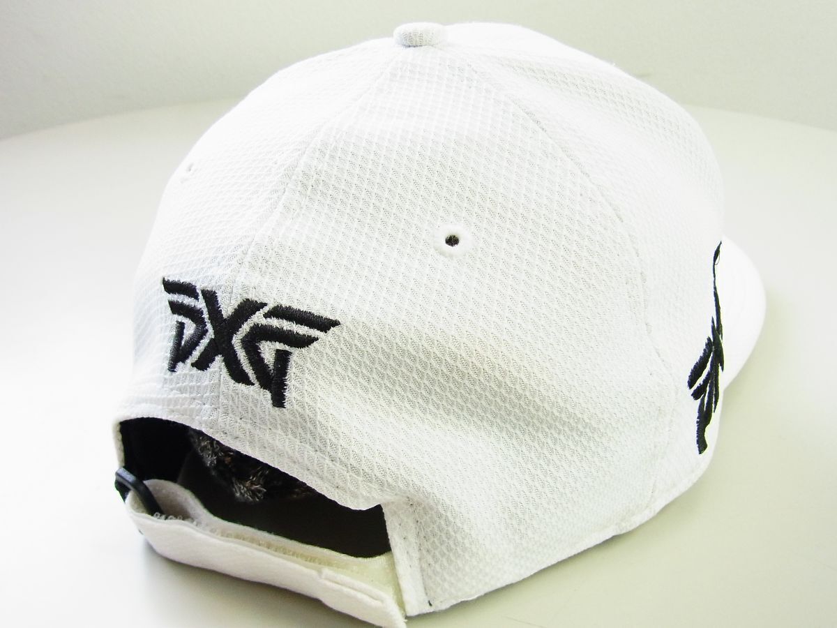 美品☆PXG ピーエックズジー NEW ERA ニューエラ☆9FIFTY PXG 3Dロゴストラップバックキャップ【CA40289】ホワイト白【本物保証】ヒラツバ  - メルカリ