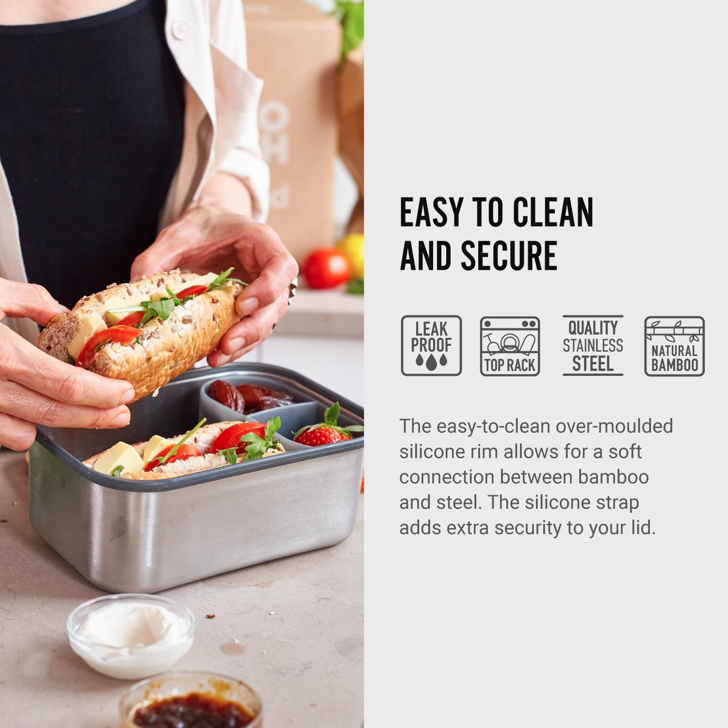 ブラックブルム お弁当箱 サンドイッチボックスL 14041 ｵｰｼｬﾝ