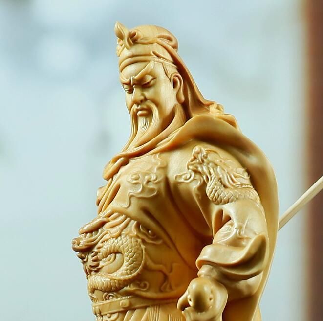 極上品 仏教工芸 精密細工 関羽像 精密 彫刻 武財神 中国武将 三国志 大人気上質仏教工芸 精密細工 関羽像 精密彫刻 武財神 中国武将