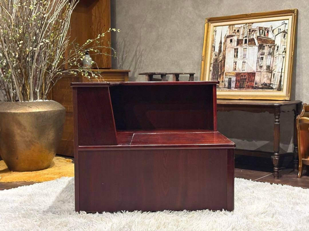 karimoku カリモク コーナーテーブル 収納 ローズウッド アンティーク