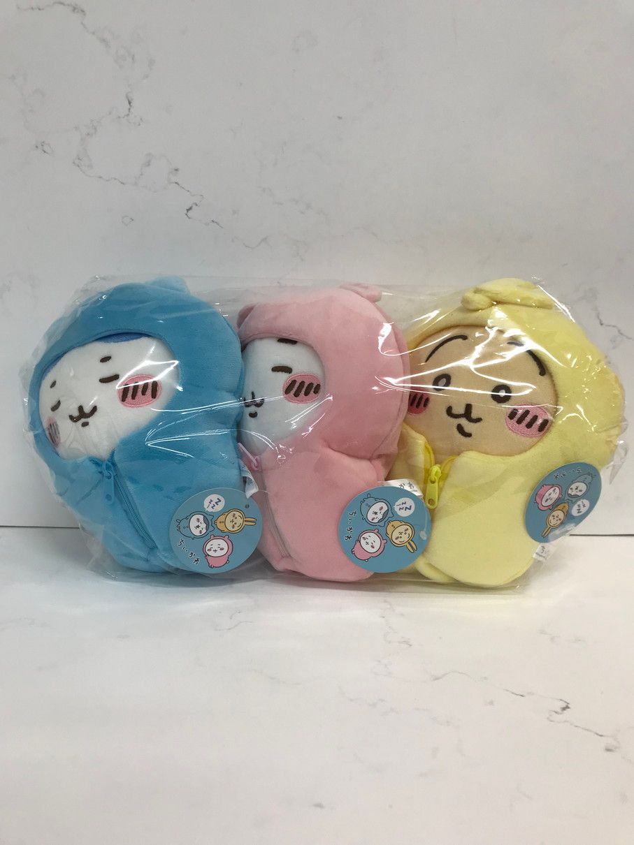 【ちいかわ】寝袋 ぬいぐるみ　ちいかわ ハチワレ うさぎ　3種セット eeping_bag_stuffed_toy3.jpg