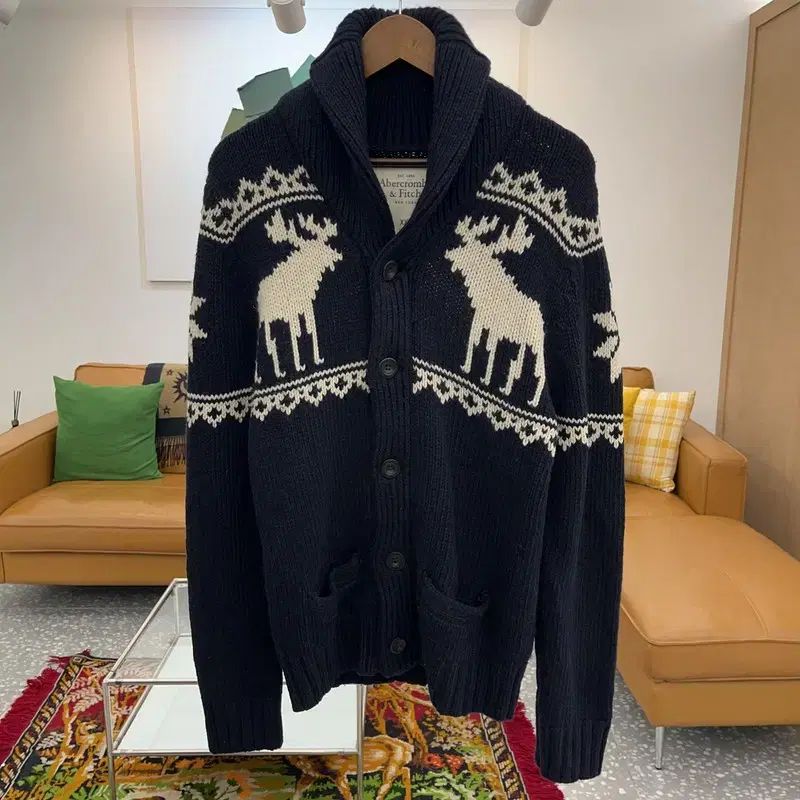 Abercrombie アバクロンビー ノルディック カウチン ウール カーディガン 100 C05593