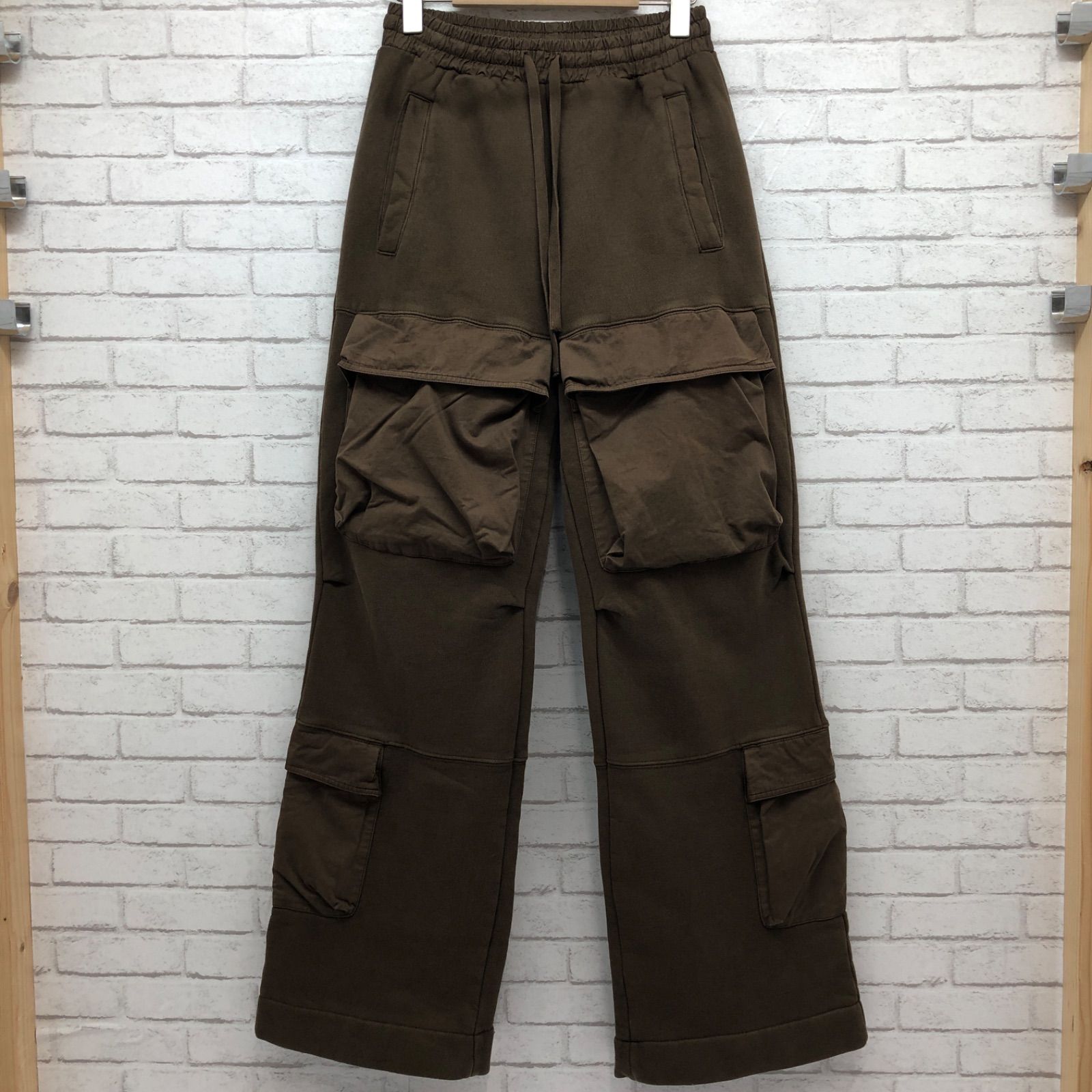entire studio エンタイアスタジオ Cargo Sweat Pants カーゴ スウェット パンツ ブラウン 茶 ES2341 S