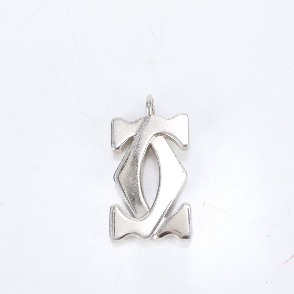 【美品】【カルティエ】2C ロゴ チャーム バッグチャーム ペンダントトップ 箱 美品】【カルティエ】2C ロゴ チャーム バッグチャーム