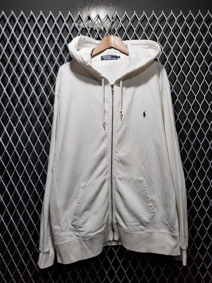 【雷市場（ポンジャン）商品韓国直送】ポロ Ralph Lauren(ラルフローレン) 白 フード付き ジップアップパーカー