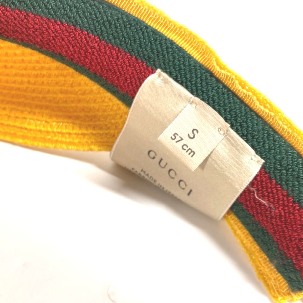 GUCCI グッチ サンバイザー ロゴ シェリーライン 696481 ラフィア