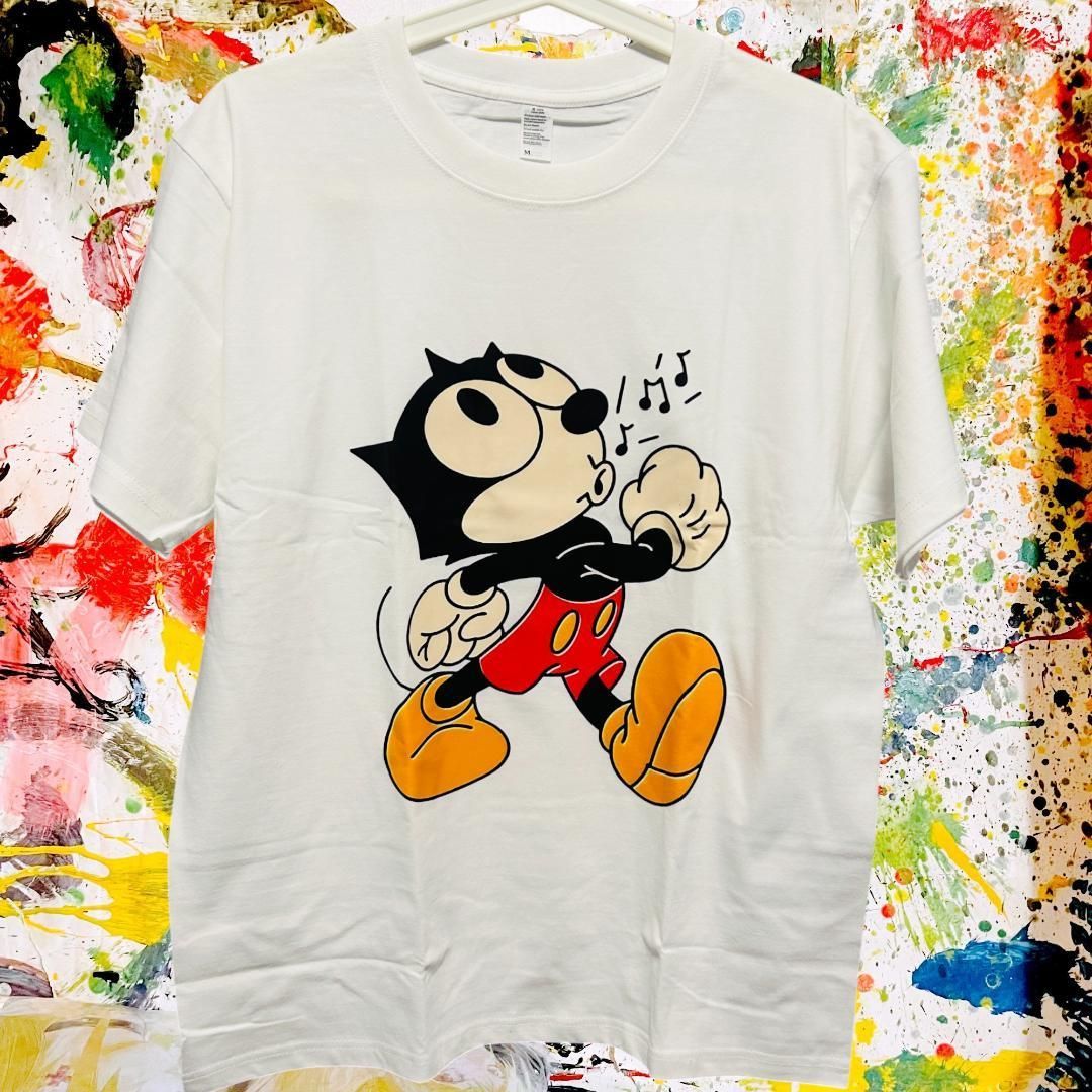 フィリックス リプリント Tシャツ 半袖 メンズ 新品 お洒落 ホワイト M
