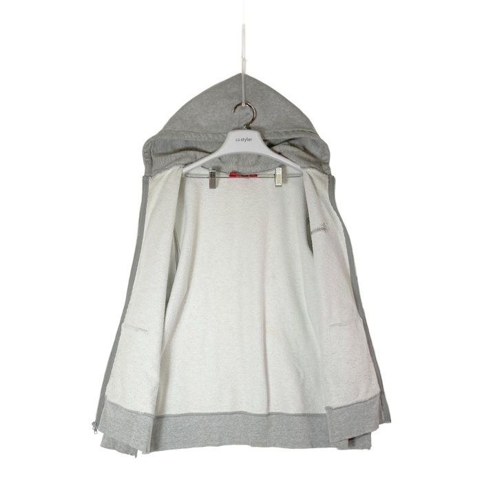 old supreme 紙タグ グレー ☆SUPREME シュプリーム ジップアップ パーカー 紙タグ グレー