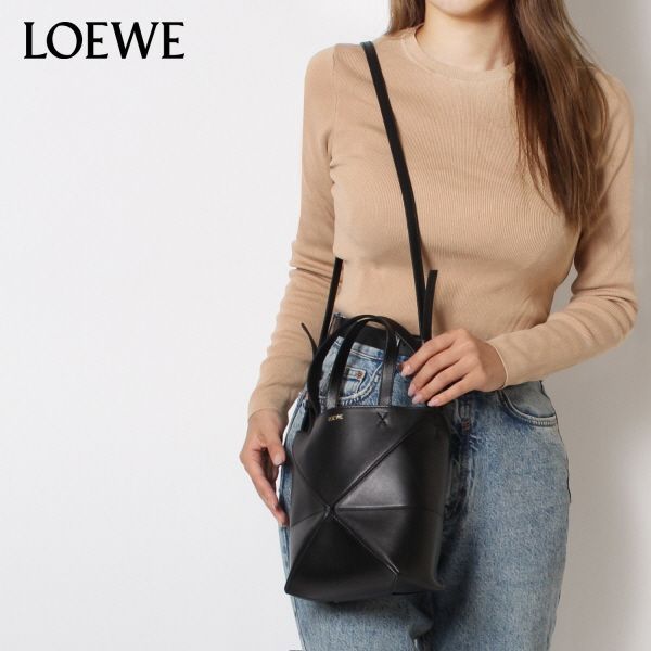 ロエベ LOEWE レディース PUZZLE TOTE MINI パズル トート ミニ【BLACK