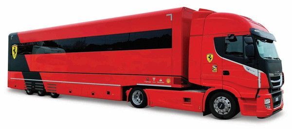 新品 Bburago 1/43 イベコ S-Way 570 キャブ &トレーラー/フェラーリ