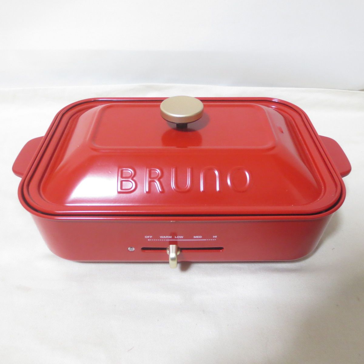 W071 美品 ブルーノ BRUNO コンパクトホットプレート レッド BOE021-RD