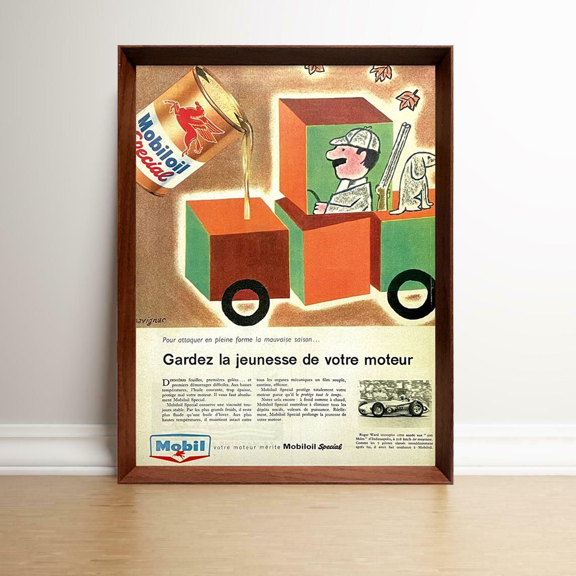 サヴィニャック モービル 1960年代 フランス ヴィンテージ 雑誌 広告