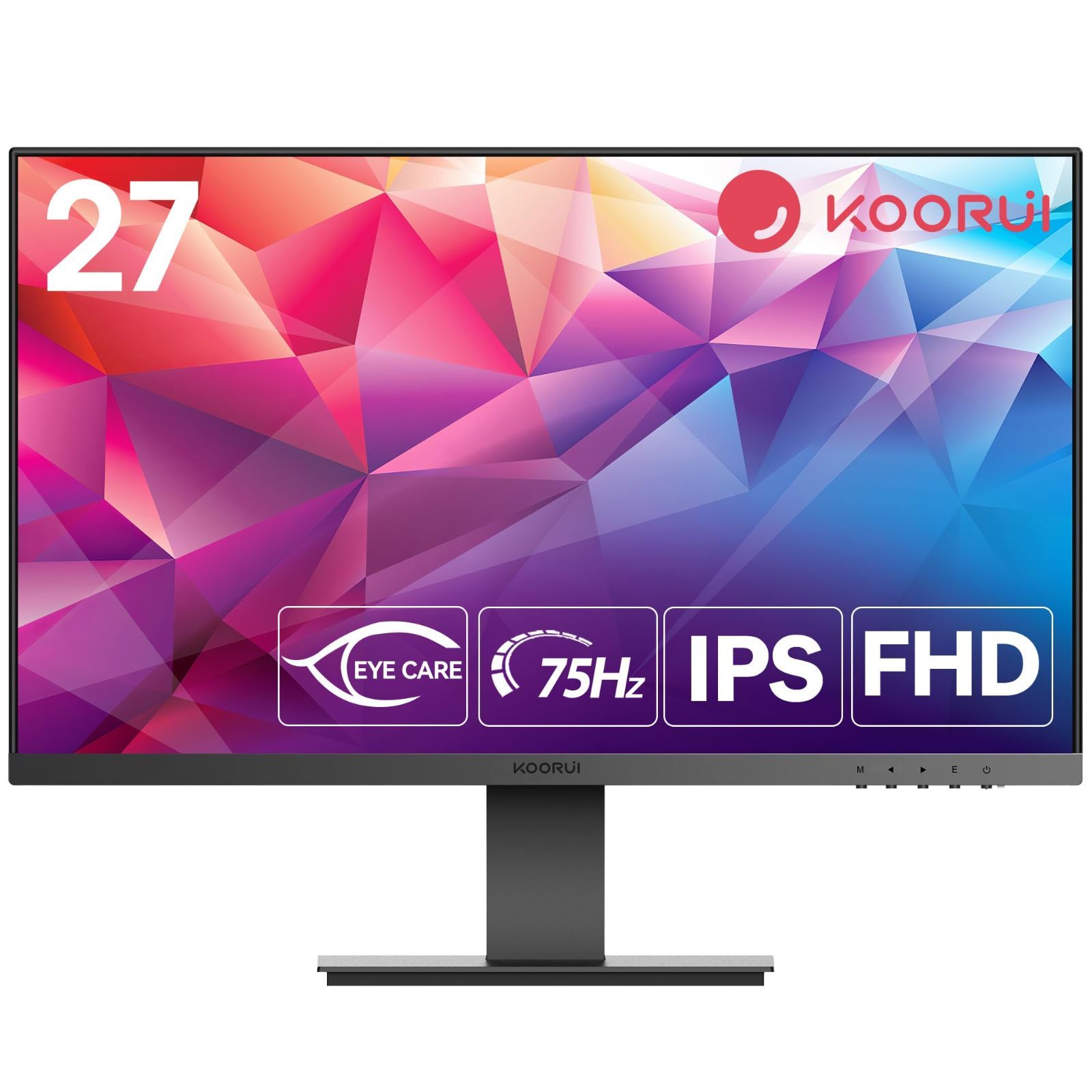 【特価商品】27インチ、ディスプレイ フルHD モニター IPS 非光沢 デスクトップディスプレイ KOORUI (75hz/5ms/HDMI VGA/VESA対応/アイケア/広い視野角178/スピーカー非搭載)