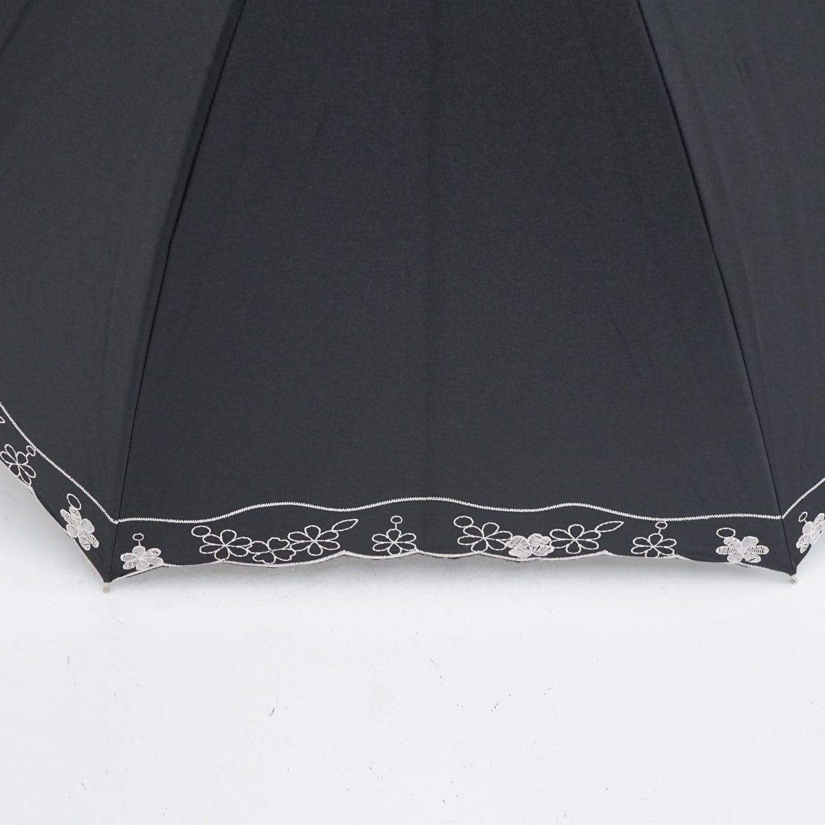 晴雨兼用日傘 AURORA オーロラ（株） USED美品 ブラック 刺繍 フラワー