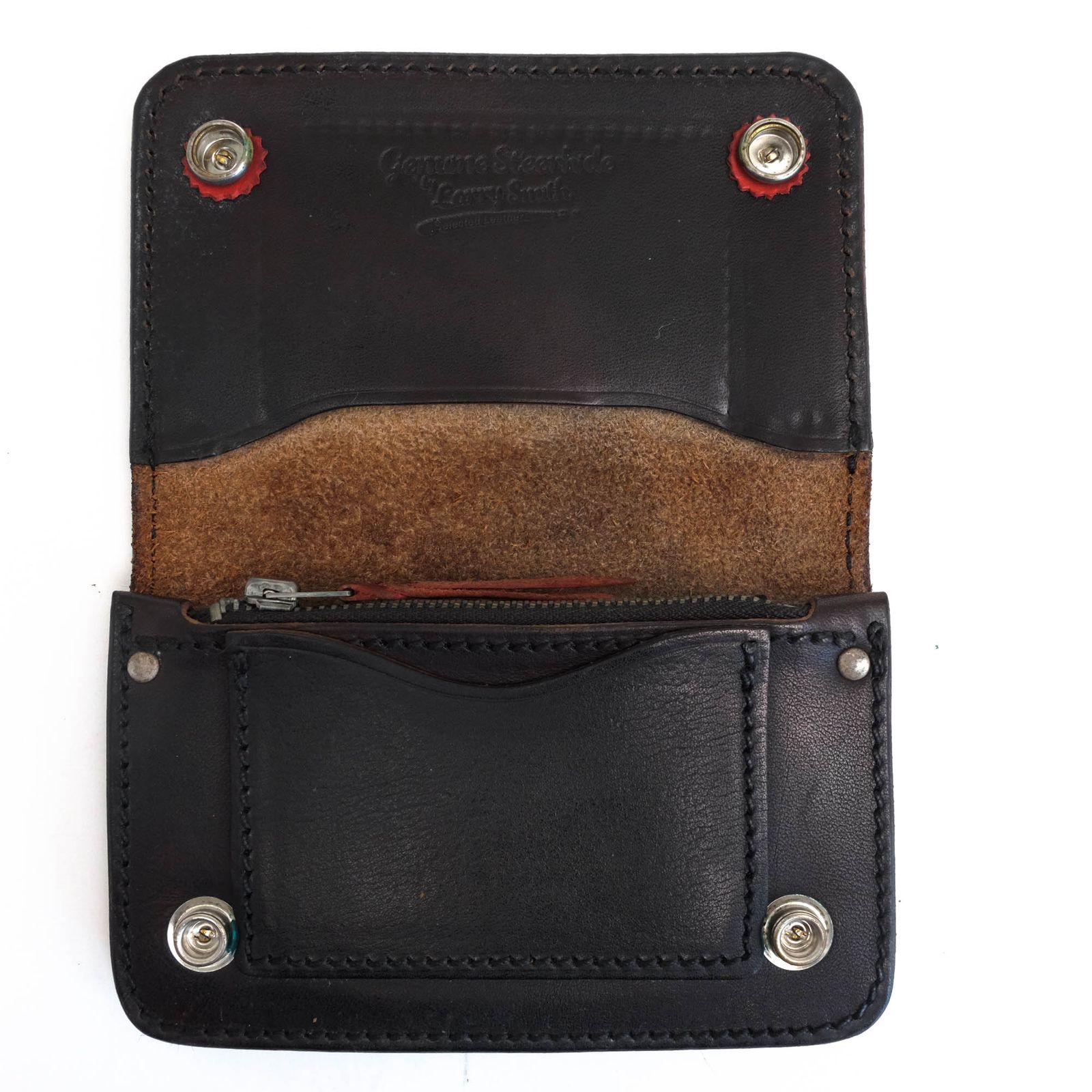 ラリースミス／LARRY SMITH 財布 ウォレット メンズ 男性 男性用 レザー 革 本革 ブラック 黒 LT-0001 TRUCKERS  WALLET SMALL トラッカーズ ウォレットS 小銭入れあり 二つ折り - メルカリ