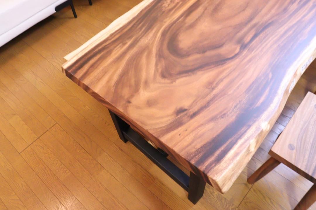 一枚板 テーブル ダイニングテーブル モンキーポッド 180cm 兼用