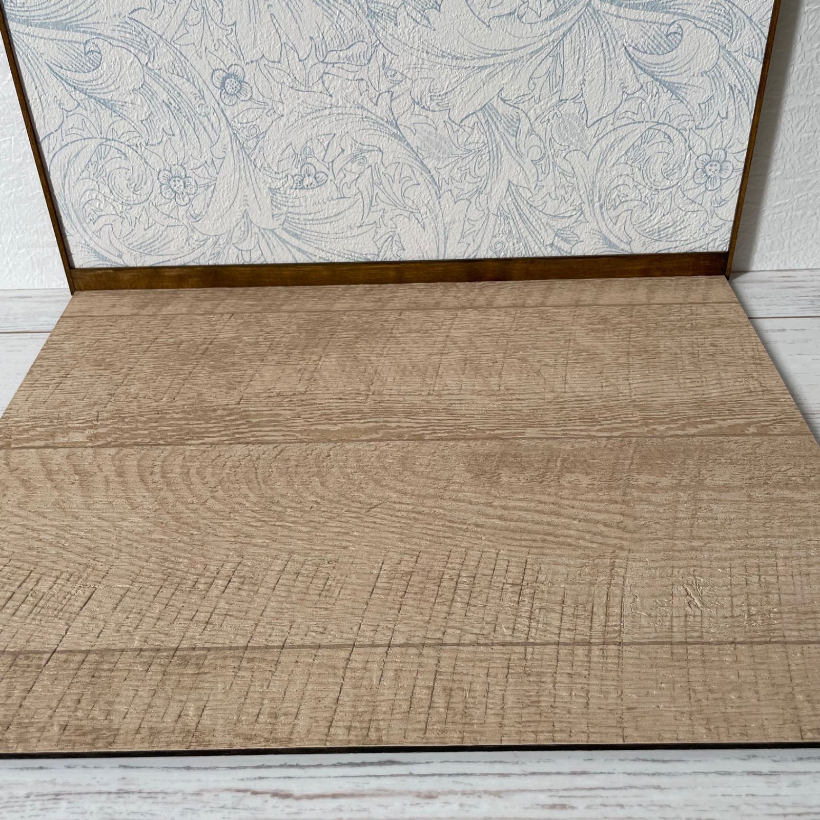 NO.98　木製 ドールハウス 背景ボード :リバーシブル Reversible Board ドールハウス LIBERTY生地 ミニチュア 背景