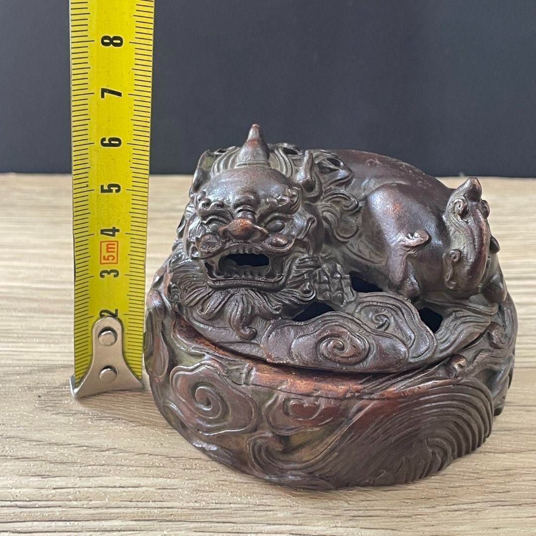 銅器 香炉 祥雲瑞獣文様薫香炉 香道具 工芸品 置物