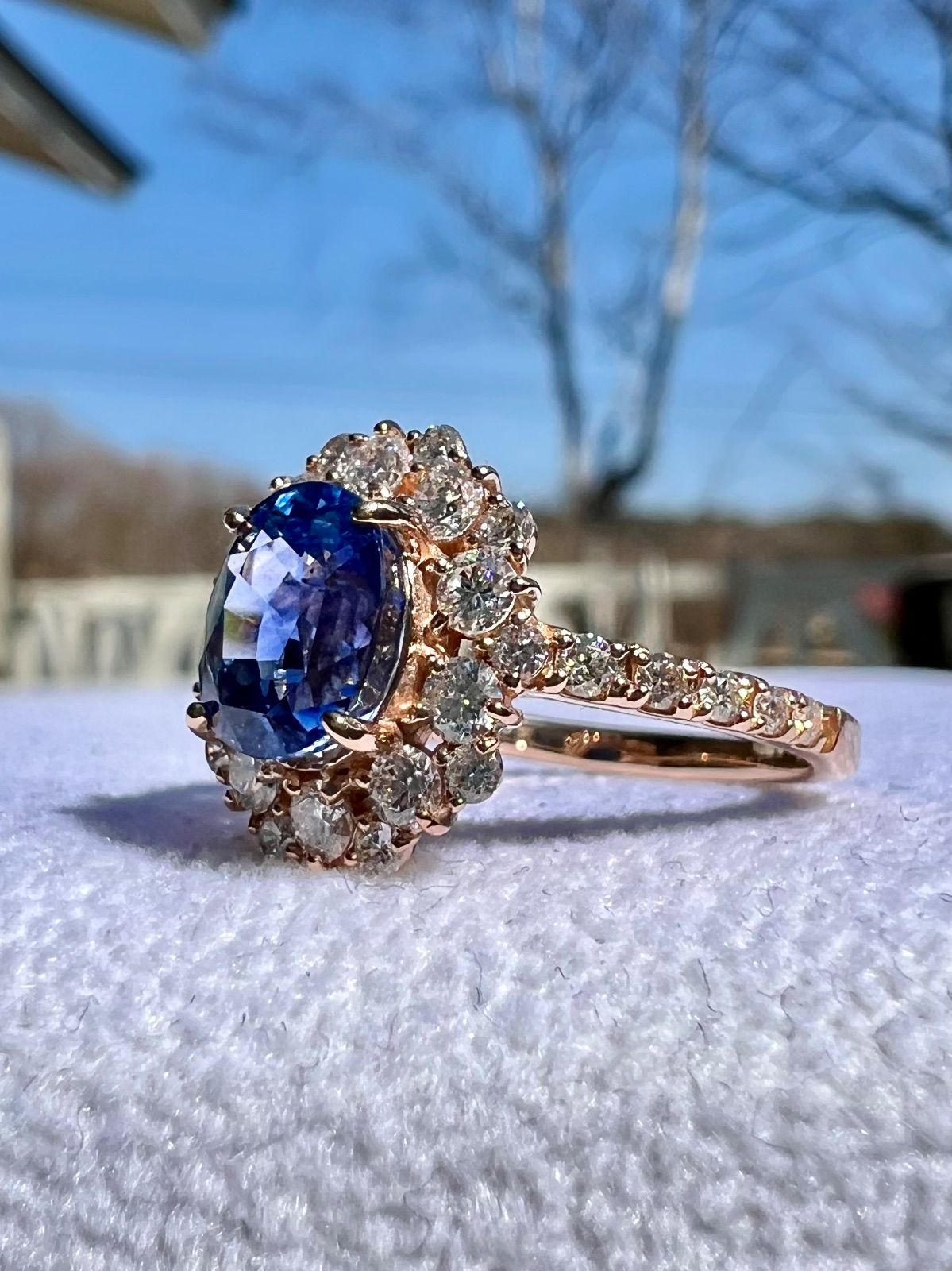 Madagascar Blue Sapphire 2ct UP K18PGダイヤモンドリング GIA Madagascar Blue Sapphire 2ct UP K18PGダイヤモンドリング GIA