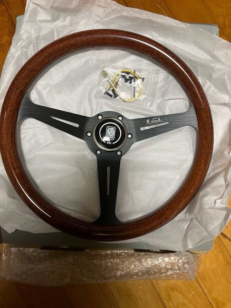 NARDI ナルディ ステアリング クラシック ウッド調 ブラック 350mm 社外 汎用 ドリフト 旧車 レトロ ナルクラ