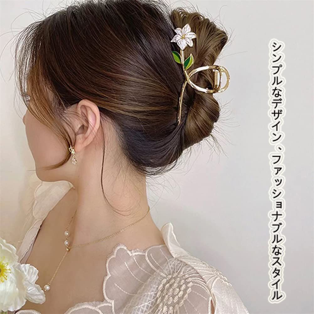 新着商品】しっかりとまる ヘアクリップ 花の形 ヘアクリップ