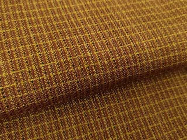 平和屋着物●本場黄八丈 まるまなこ 紬 胴抜き仕立て 格子 正絹 DAAY1541ps NICORILABO_COM