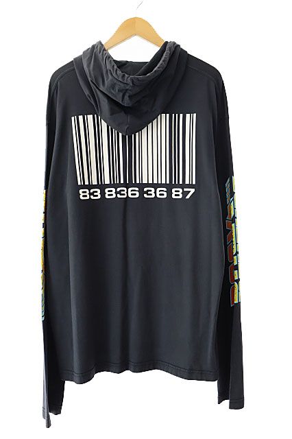 【処分／送料無料Vetements ブラック パーカー 処分／送料無料Vetements ブラック パーカー 処分／送料無料