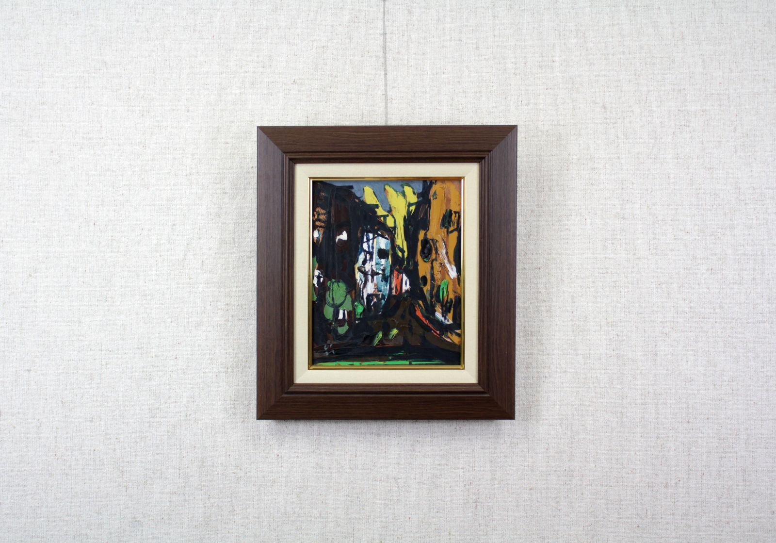 成瀬忠行『裏街』油彩画【真作保証】 絵画 美術品・アンティーク・コレクション 成瀬忠行『裏街』油彩画【真作