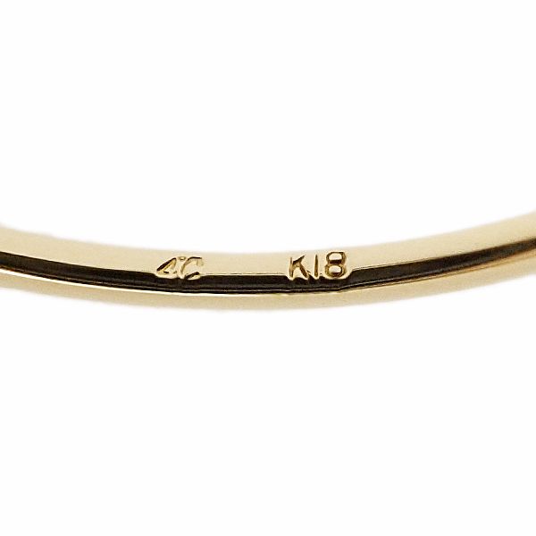 ヨンドシー ダイヤモンド リング K18イエローゴールド 4℃ 華奢 細め 一  