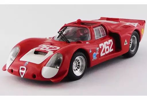 ミニカー　1/43 アルファロメオ 33.2 タルガフローリオ 1969 Vaccarella/De Adamich #262 [BEST9147/2] 中古】ミニカー 1/43 アルファロメオ 33.2 タルガフローリオ