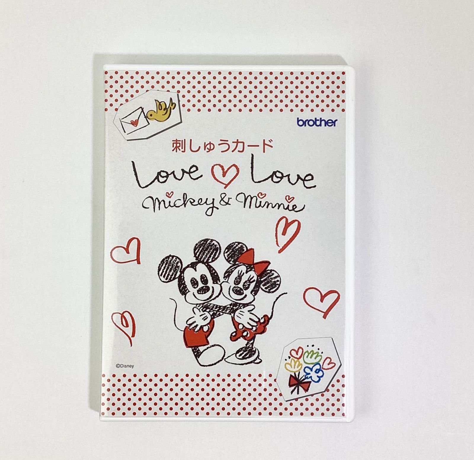 通販最安値非売品ブラザー刺繍カード　ミッキー＆ミニー　LOVELOVE その他