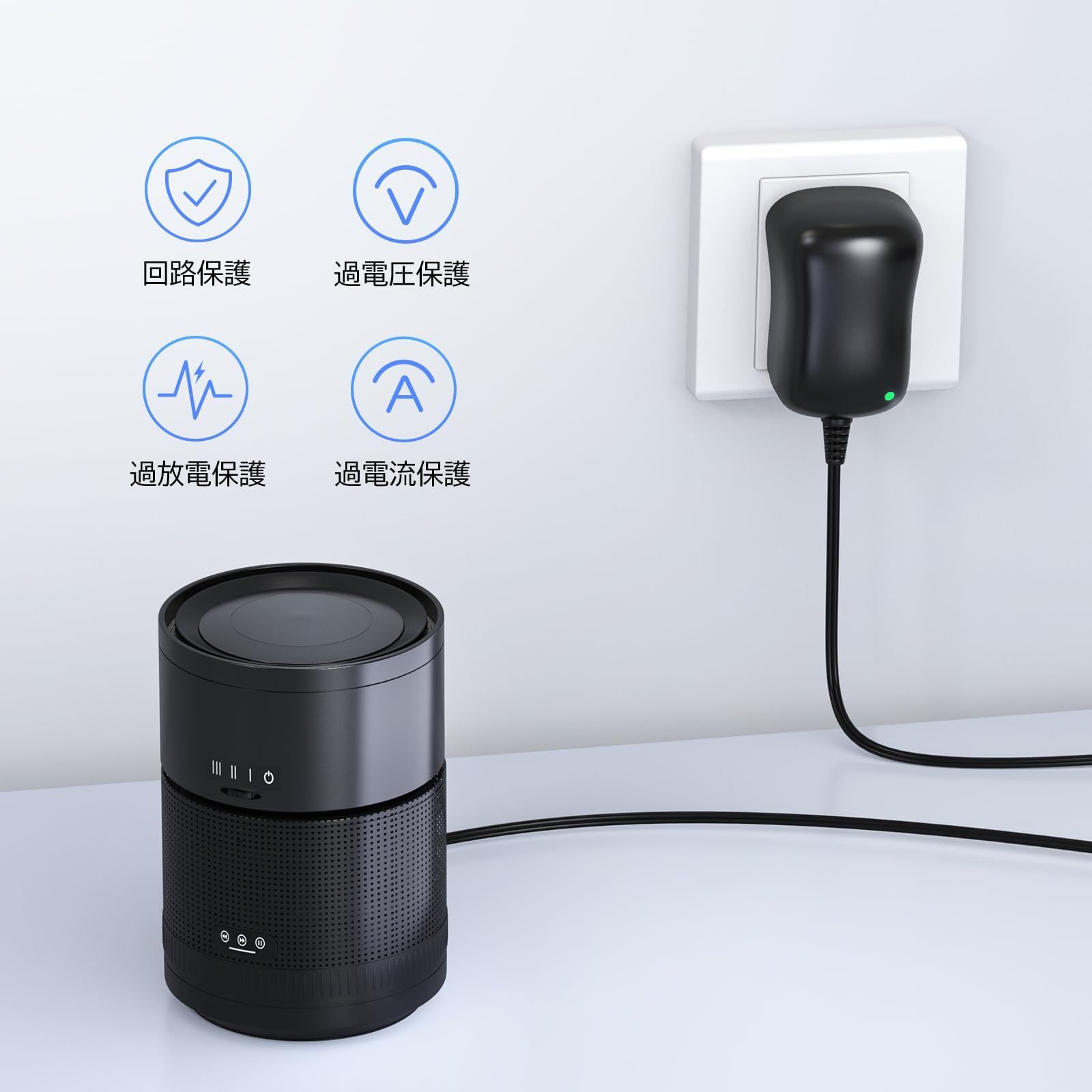 ユニバーサルAC DCアダプタ ポータブルスピーカー ミニ セット