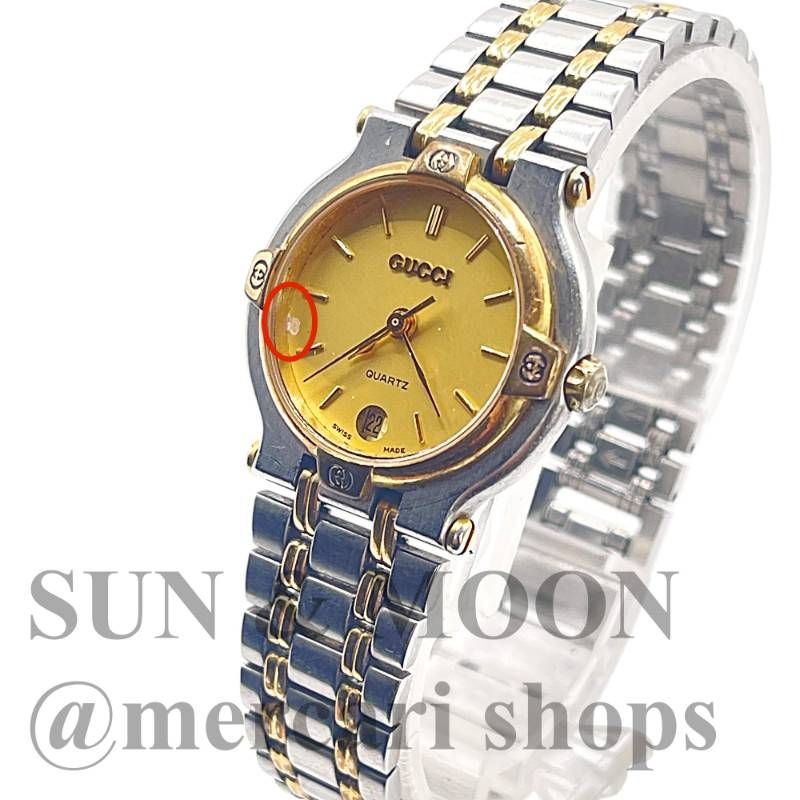 当時物 稼働 GUCCI グッチ ◆ レディース腕時計 9000L デイト コンビ クオーツ OJ9-2 最新アイテム。