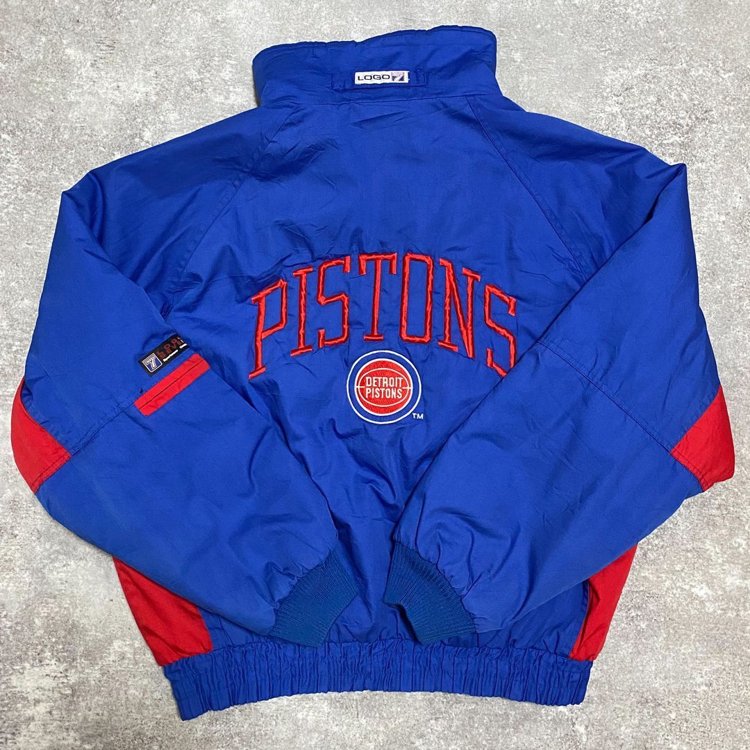 90年代 ロゴ7 NBA デトロイト・ピストンズ 中綿ジャケットジャンパー
